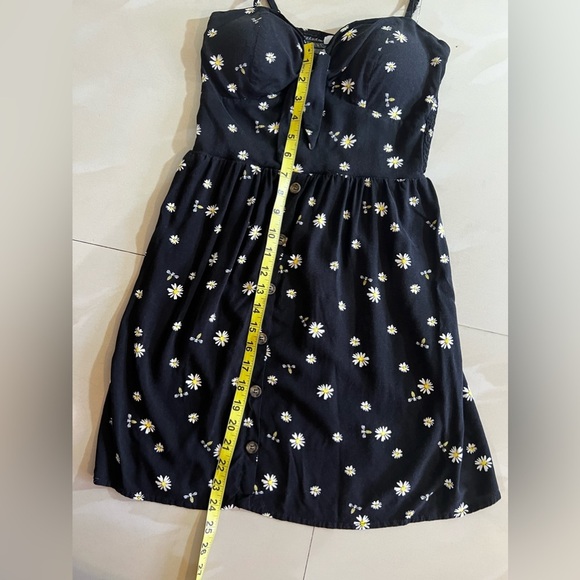 AUW Halter Top Dress Womens Large Black Floral Design Straps Pullover Summer - Picture 13 of 16